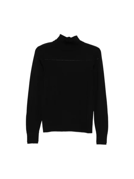Sweter z golfem Seventy czarny