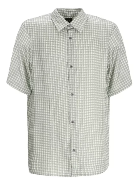 Къс риза Armani Exchange с принт зелено