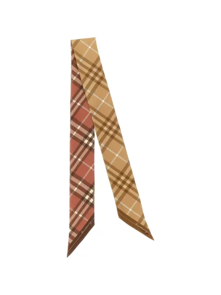 Копринен кариран слаб шал Burberry