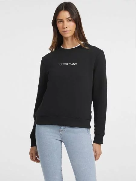 Μπλούζα Guess Jeans κλασική λευκό