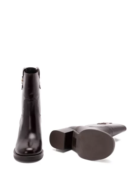 Botine Twinset din piele maro