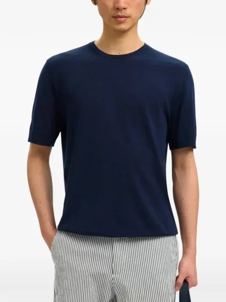 Tricou Selected tricotate albastru