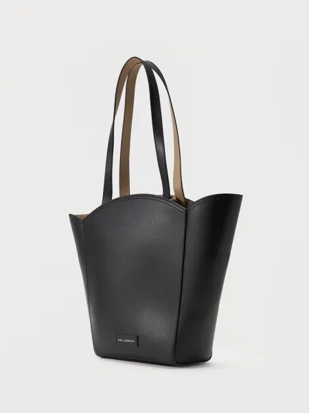 Karl Lagerfeld kabelka typu shopper dámska kožená K/CIRCLE čierna