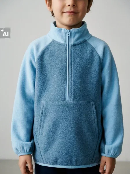 Sinsay Sportovní mikina half-zip se zateplením Active námořnická modrá