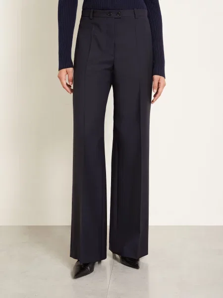 Jil Sander Marlene Kalhoty tmavě modrá