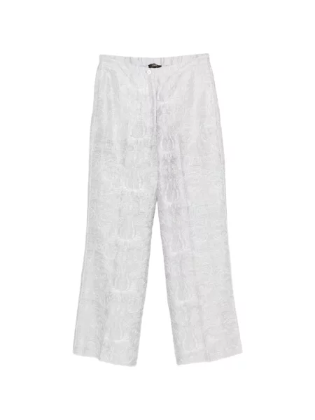 Pantaloni Seventy cu broderie gri