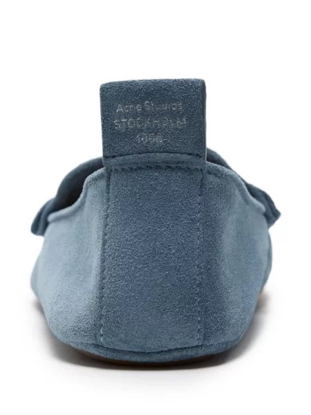 Pantofi loafer Acne Studios din piele de căprioară albastru