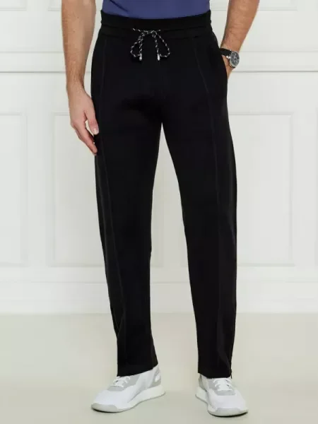 BOSS BLACK Pantaloni de trening H-Donetto cu adaos de lână negru