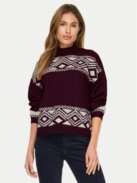 ONLY Bluză cu gât Victoria violet