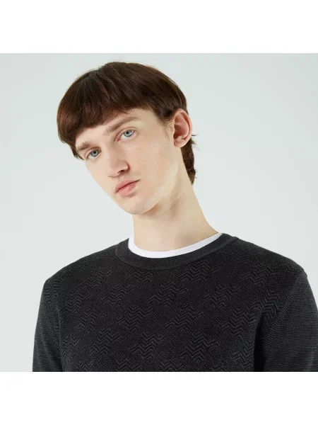Свитер Lacoste с круглым вырезом черный