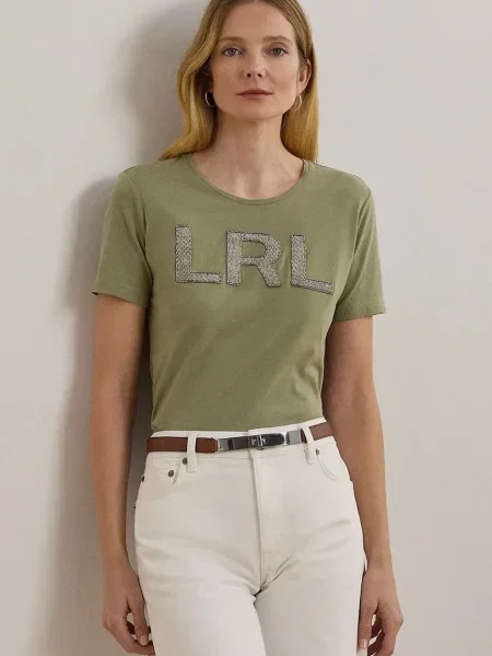Tričko Lauren Ralph Lauren zelená