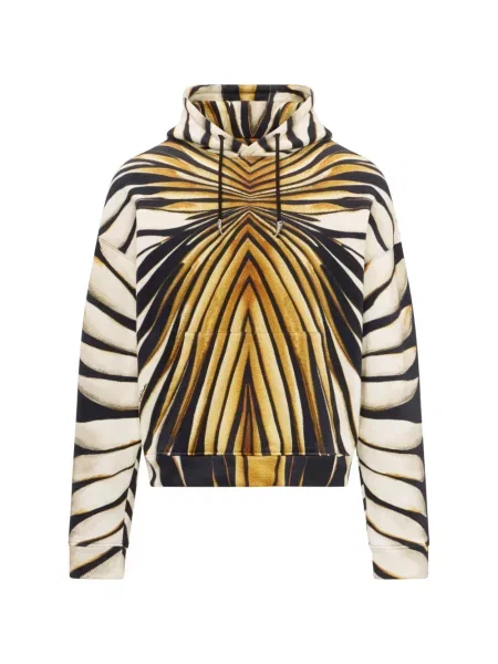 Hanorac cu glugă Roberto Cavalli cu imagine cu cordon negru