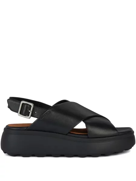 Sandale Geox cu platformă negru