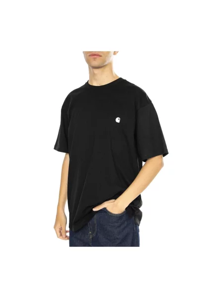 Carhartt WIP t-shirt S/S Madison czarny gładki biała