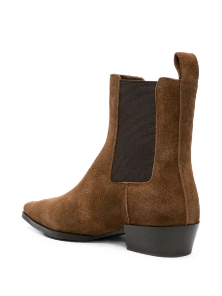 Μποτάκια Strategia Shoes σουέντ καφέ