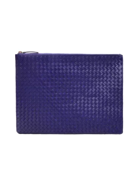 Torba plażowa Dragon Diffusion skórzana pleciona fioletowa