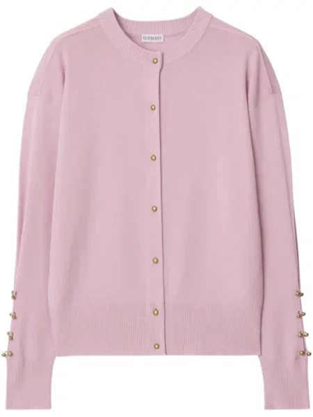 Pletený kardigan Burberry růžový