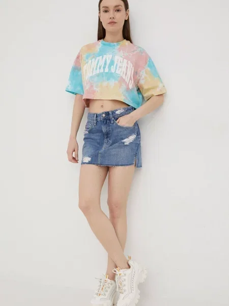 Джинсовая юбка Superdry mini прямая