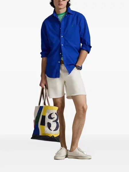 Czapka z daszkiem Polo Ralph Lauren w kratkę z twillu biznesowa niebieska