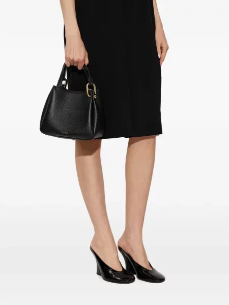 Geantă shopper Furla din piele negru
