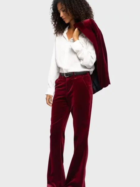 Бархатные брюки Zadig&voltaire красные