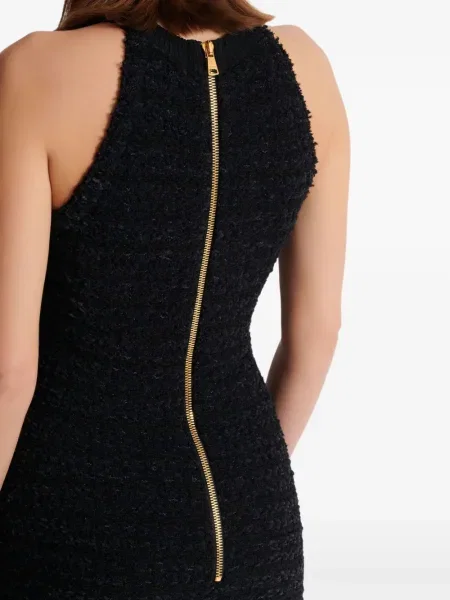 Rochie mini Balmain din tweed de costum negru