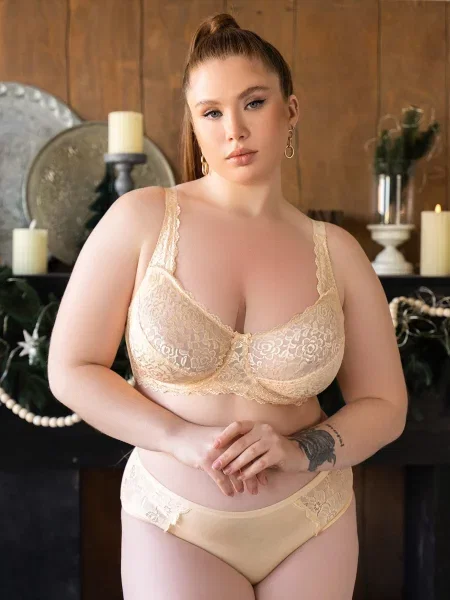 ISSA Plus Бюстгальтер текстиль бежевий