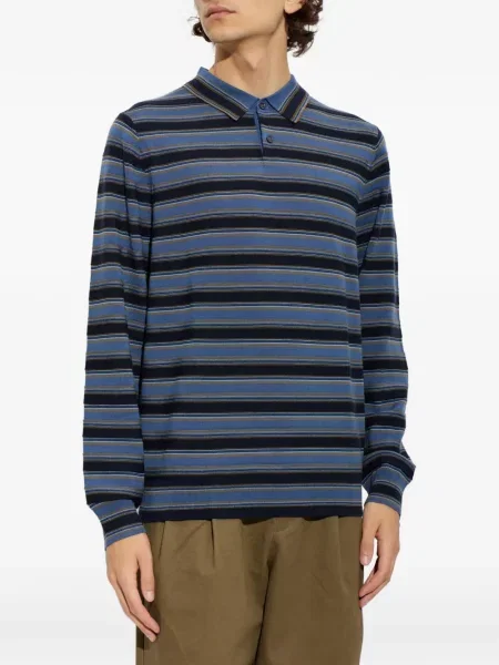 Tricou polo Ps Paul Smith de lână albastru