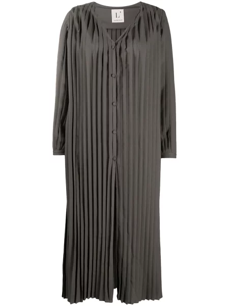 Rochie midi L'autre Chose plisată până la genunchi de costum gri