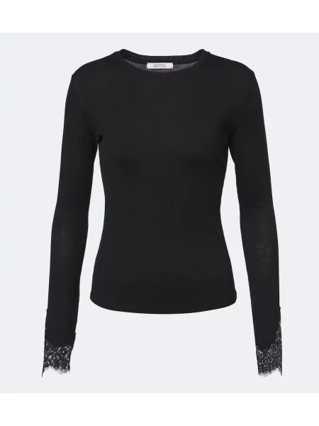 Top Dorothee Schumacher din dantelă negru