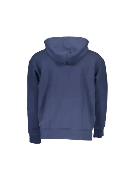 Bluza z kapturem Levi's z kapturem z długim rękawem niebieska