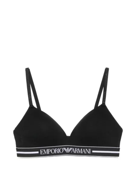 Sutien triunghi Emporio Armani cu autograf negru