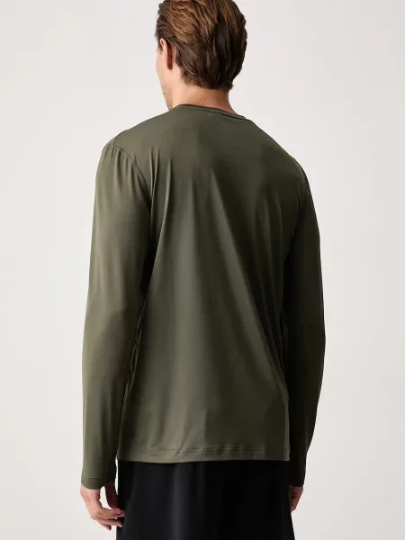 Tricou cu mânecă lungă Boss Green verde
