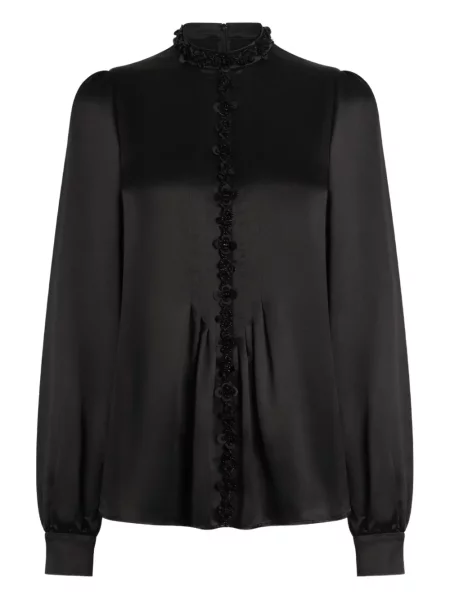 Bluză Dolce & Gabbana din satin negru