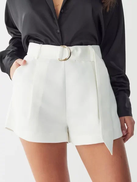 BWLDR Pantaloni cu dungă NEVA' alb