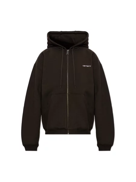 Bluza z kapturem Carhartt Wip z kapturem brązowa