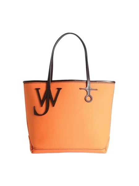 Shopperka Jw Anderson skórzana pomarańczowa