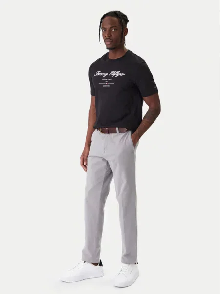 Tommy Hilfiger Majica Script Logo črna