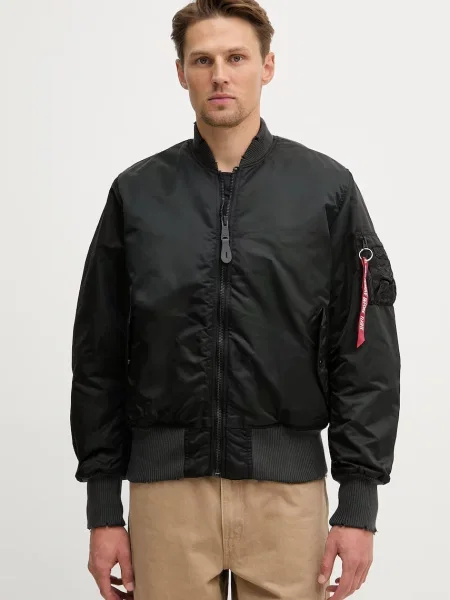 Alpha Industries Bomber bunda Distressed černá