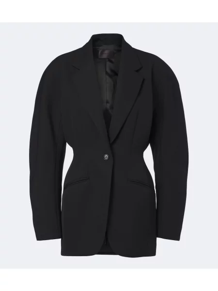 Sacou Mugler de lână negru