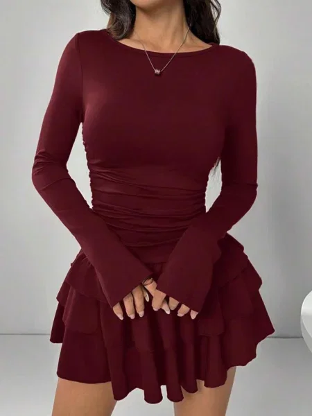 Rochie mini Dewberry în straturi