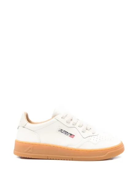 Sneakerși Autry cu șireturi din dantelă alb
