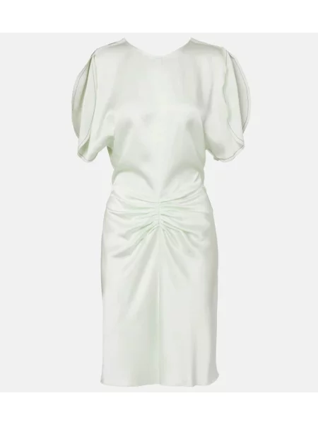 Rochie Victoria Beckham din satin verde