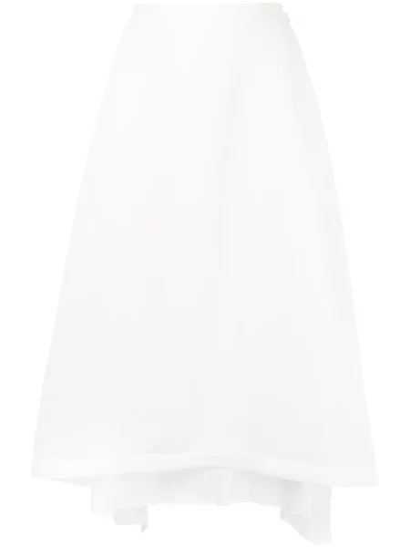 Dzianinowa spódnica Sulvam dzwony biała