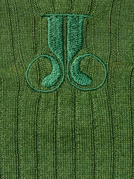 Pulover La Doublej cu broderie verde