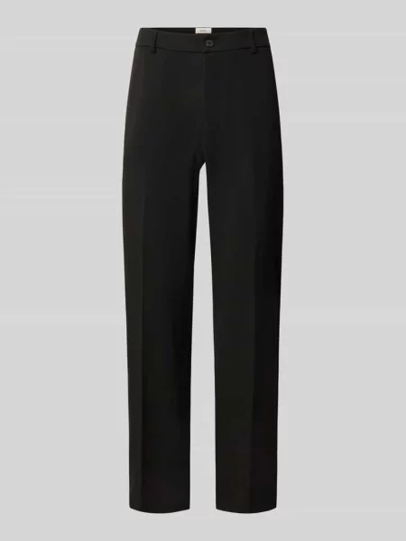 Spodnie garniturowe z kantami model Como Solid Slack Pants' Les Deux czarne