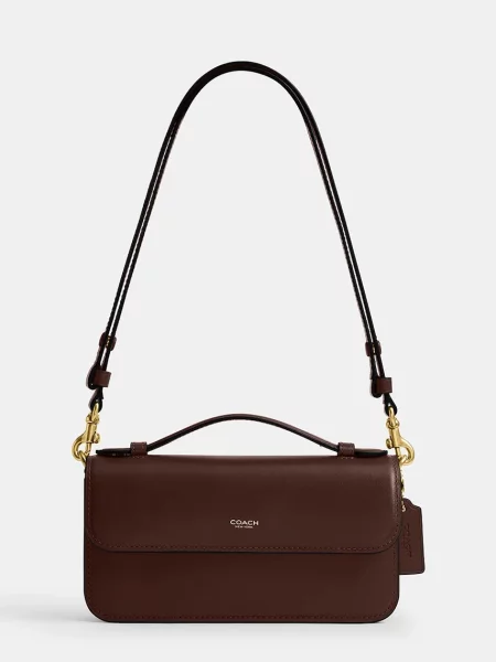 Torebka crossbody Coach skórzana brązowa