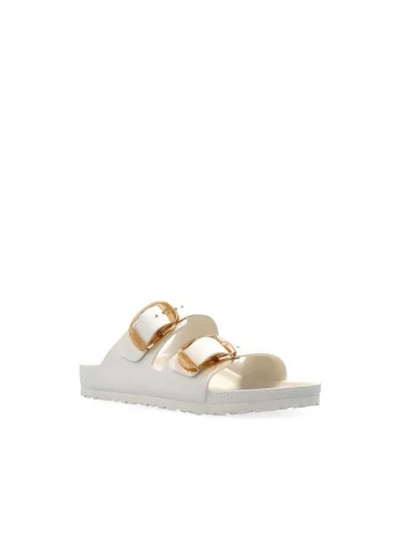 Klapki Birkenstock na sprzączkę beżowe