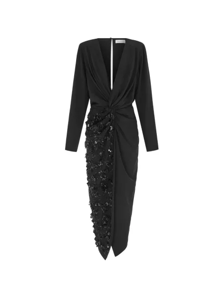 Rochie midi 16arlington cu broderie negru