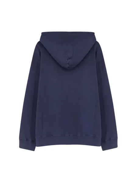 Bluza z kapturem Mm6 Maison Margiela z logo niebieska